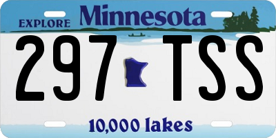 MN license plate 297TSS