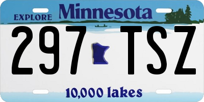 MN license plate 297TSZ