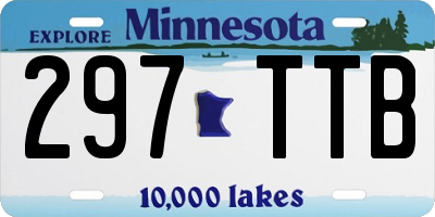 MN license plate 297TTB