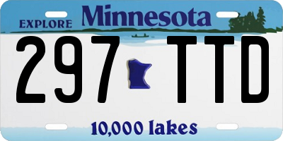 MN license plate 297TTD