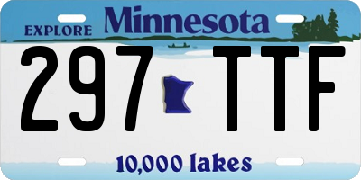 MN license plate 297TTF
