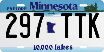 MN license plate 297TTK