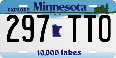 MN license plate 297TTO