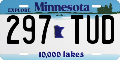 MN license plate 297TUD