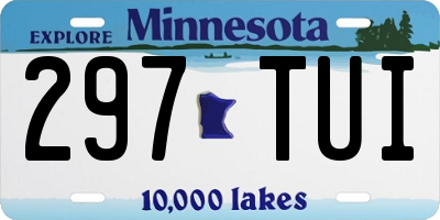 MN license plate 297TUI