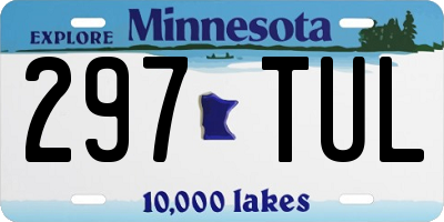 MN license plate 297TUL