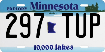 MN license plate 297TUP