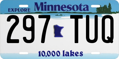 MN license plate 297TUQ
