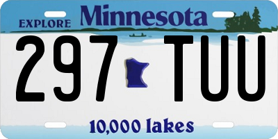 MN license plate 297TUU