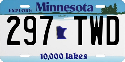 MN license plate 297TWD