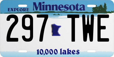 MN license plate 297TWE