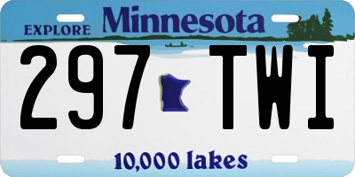 MN license plate 297TWI