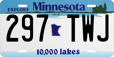 MN license plate 297TWJ