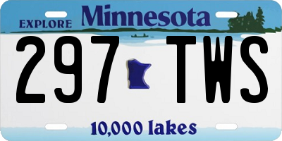 MN license plate 297TWS