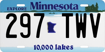 MN license plate 297TWV
