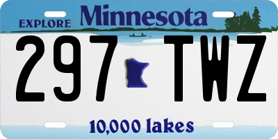 MN license plate 297TWZ