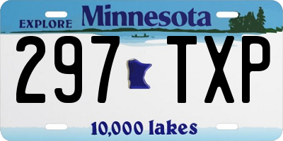 MN license plate 297TXP