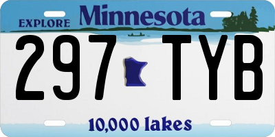 MN license plate 297TYB