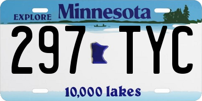 MN license plate 297TYC