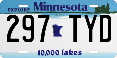 MN license plate 297TYD