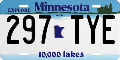 MN license plate 297TYE