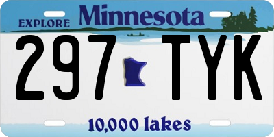 MN license plate 297TYK