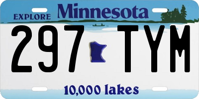 MN license plate 297TYM