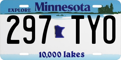 MN license plate 297TYO