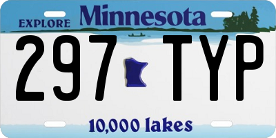 MN license plate 297TYP