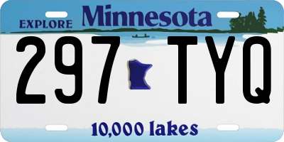 MN license plate 297TYQ