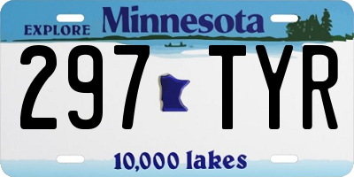 MN license plate 297TYR