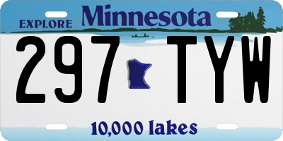 MN license plate 297TYW