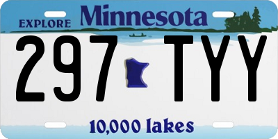 MN license plate 297TYY