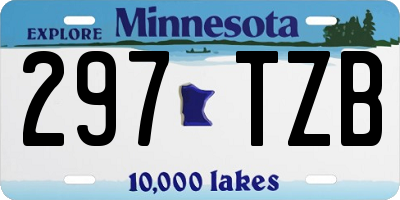 MN license plate 297TZB