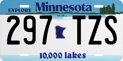 MN license plate 297TZS