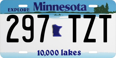 MN license plate 297TZT