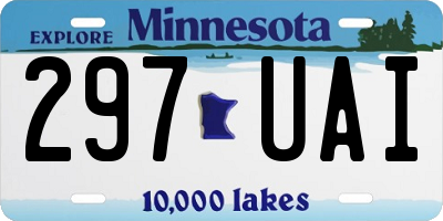 MN license plate 297UAI