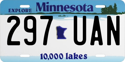 MN license plate 297UAN