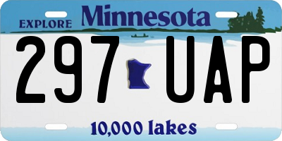 MN license plate 297UAP