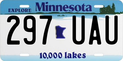 MN license plate 297UAU
