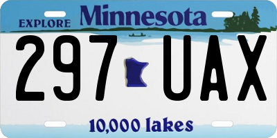 MN license plate 297UAX