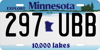 MN license plate 297UBB