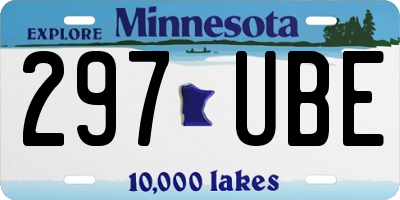 MN license plate 297UBE