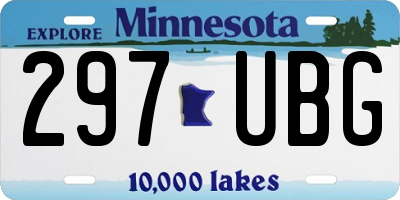 MN license plate 297UBG