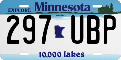 MN license plate 297UBP
