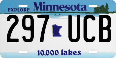 MN license plate 297UCB
