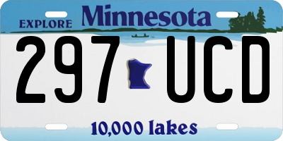 MN license plate 297UCD