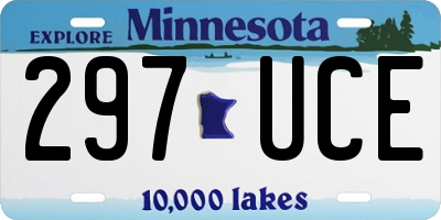 MN license plate 297UCE