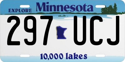 MN license plate 297UCJ