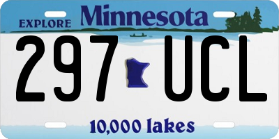 MN license plate 297UCL